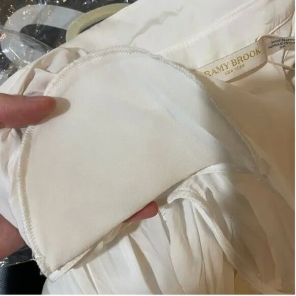 NWT Ramy Brook Peyton Button Down Mini Dress Ivory, Sm - Picture 15 of 16